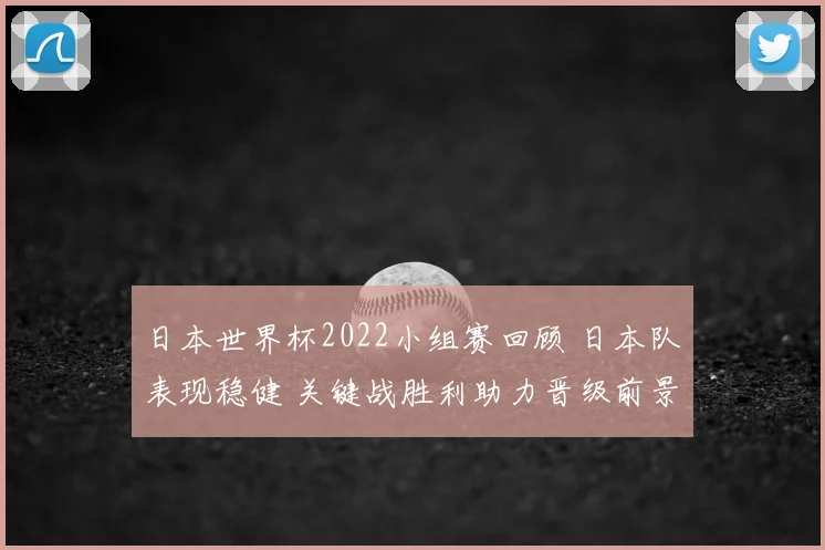 日本世界杯2022小组赛回顾 日本队表现稳健 关键战胜利助力晋级前景